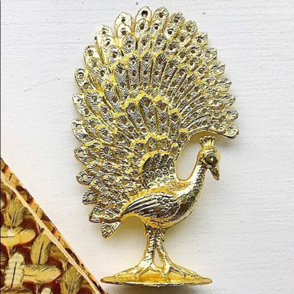 🦚 Antique Peacock Earring Stand Tree Organizer